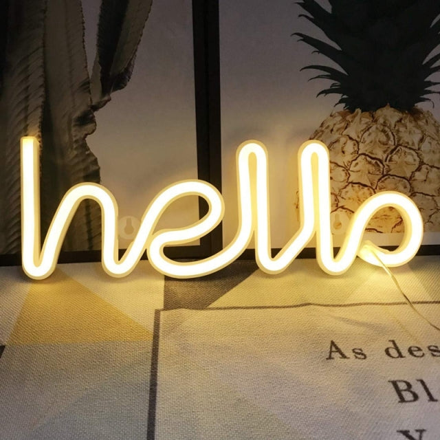 LED Neon Sign - #Hello logo