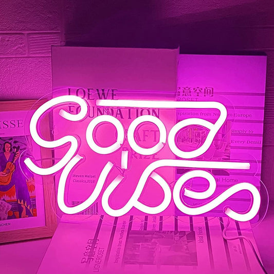 Holiday Decoration Neon Sign-#Good Vibes