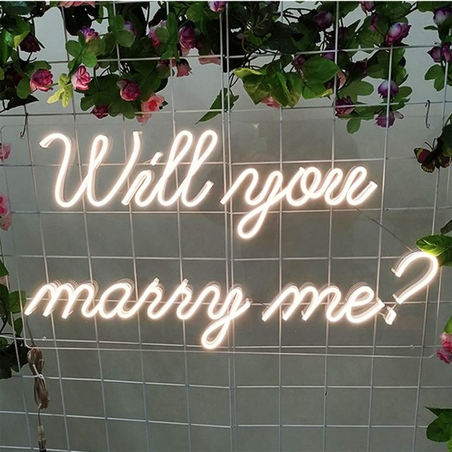 LED Neon Sign Light -Will You Marry Me?