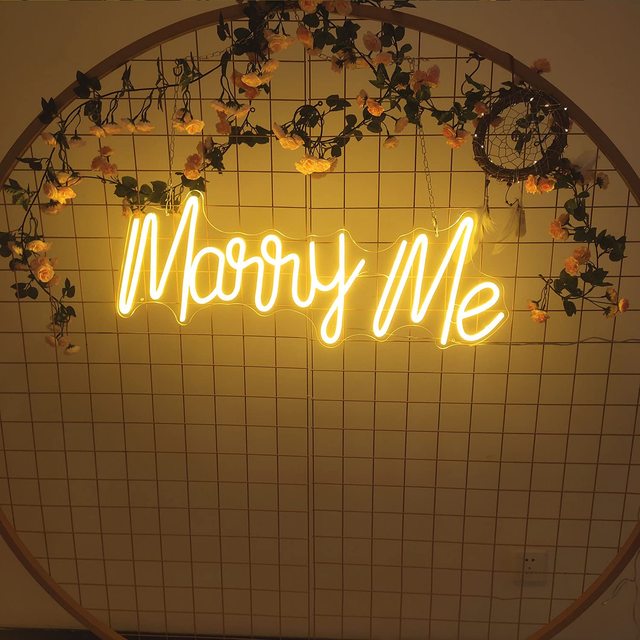 LED Neon Sign Light -Will You Marry Me?