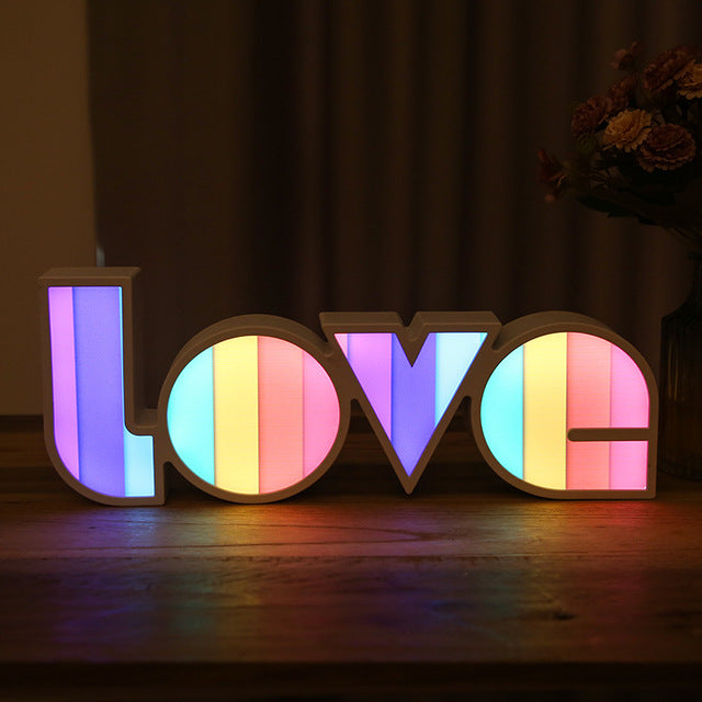 LED Romantic Night Lights LOVE Modeling Lamp